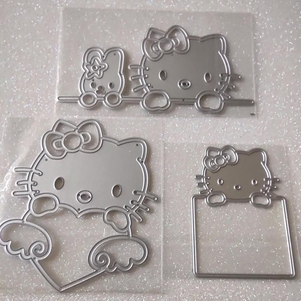 SOLD! BRAND NEW! Set 3 Hello Kitty Metal Dies